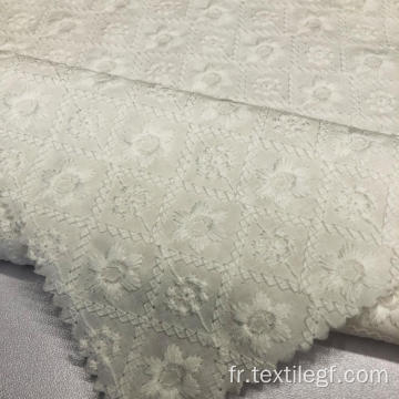 Tissu à tricoter de fleurs de broderie